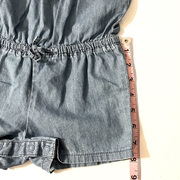 The Children’s Place Soft Denim Shorts Romper With Bottom Snaps Children’s Sz 3T - Picture 8 of 14